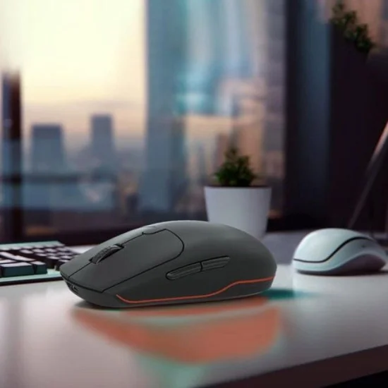 Porodo 6D Dual Mode Wireless Mouse - Black